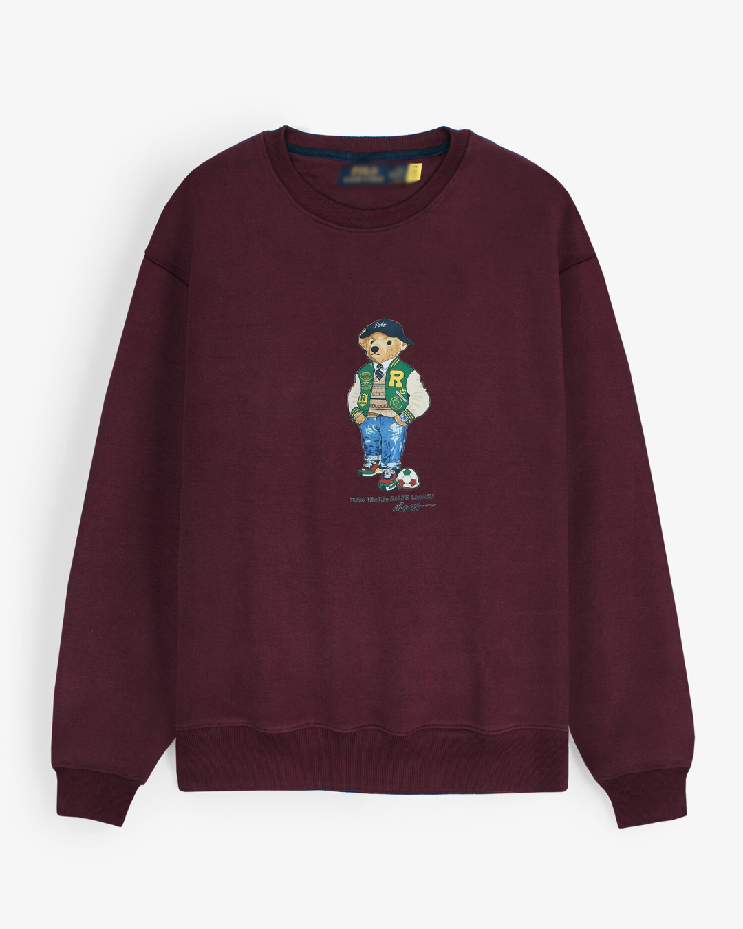 premium Rl Bear Fleece sweatshirt (maroon)