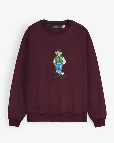 premium Rl Bear Fleece sweatshirt (maroon)