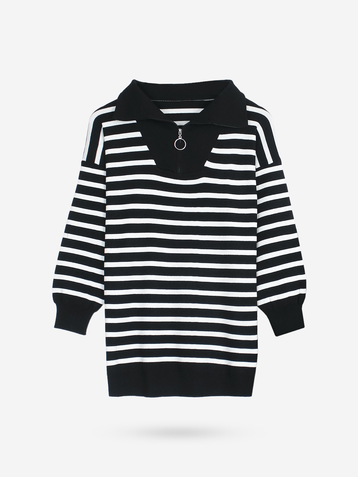 The Riviera Half-Zip Striped Knit Set