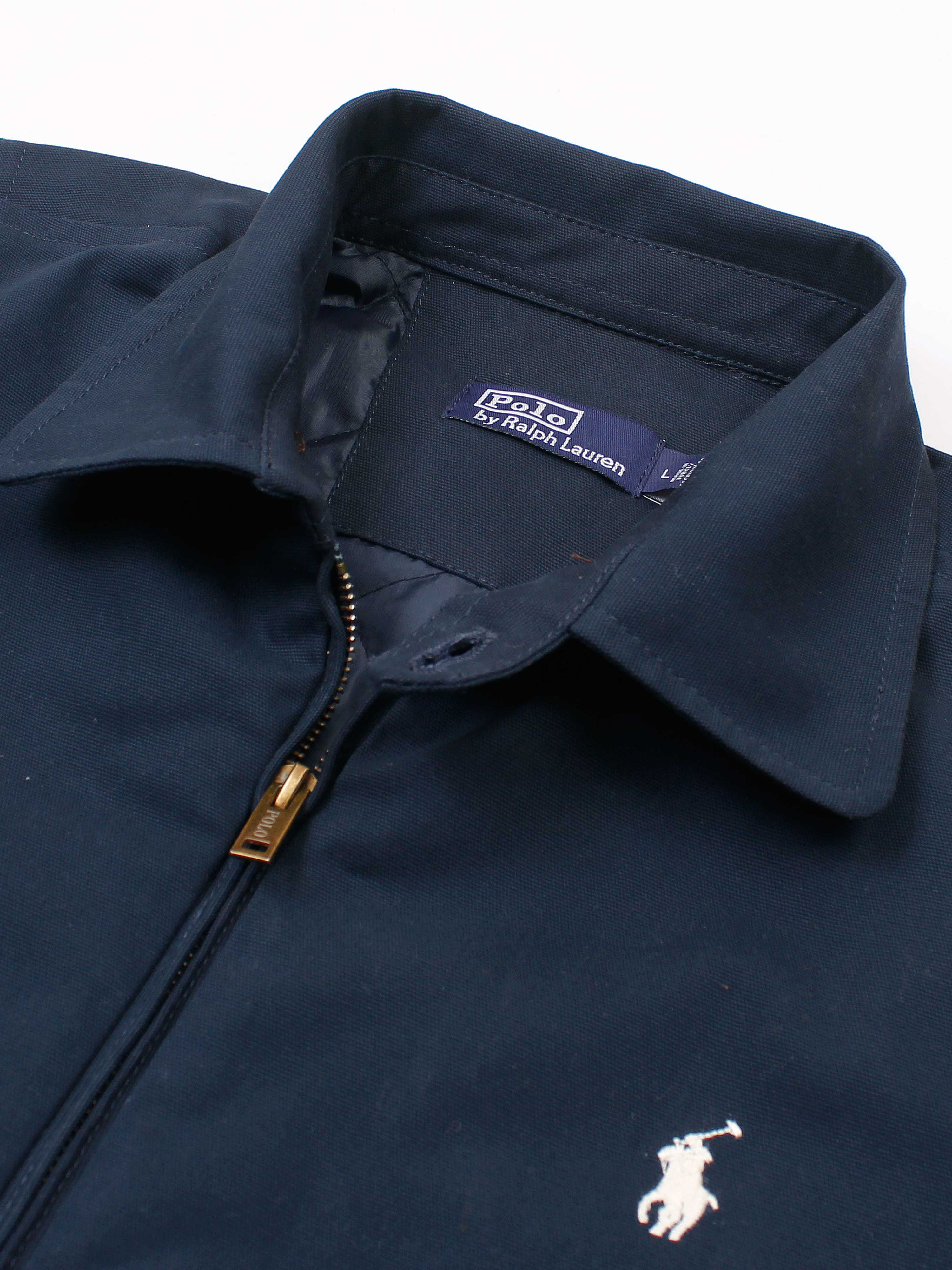 Brandahub Cotton Jackets PRL Cotton Twill Jacket (collar) (Navy blue)