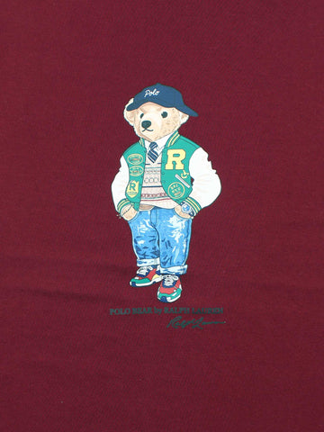PRL bear T Shirt-Maroon