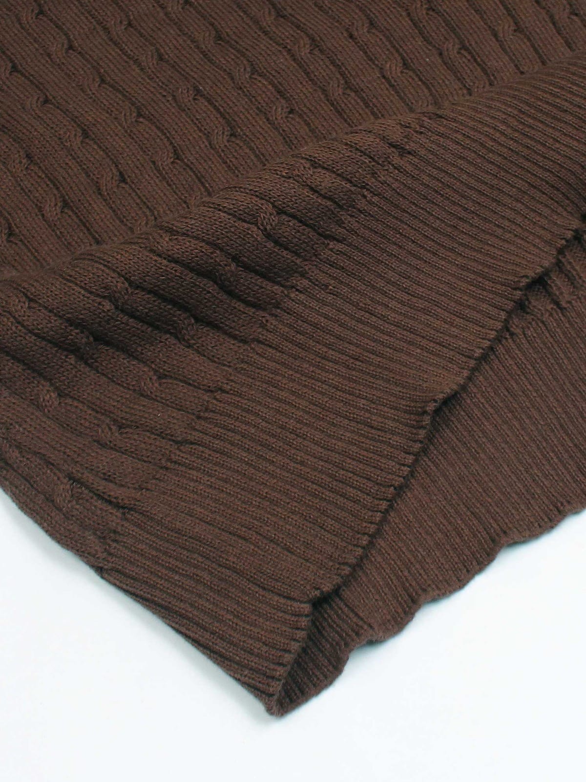 Brandahub polo shirts RL cable knit polo-brown