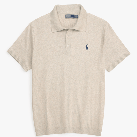 Brandahub polo shirts Premium Rl knit polo-heather beige