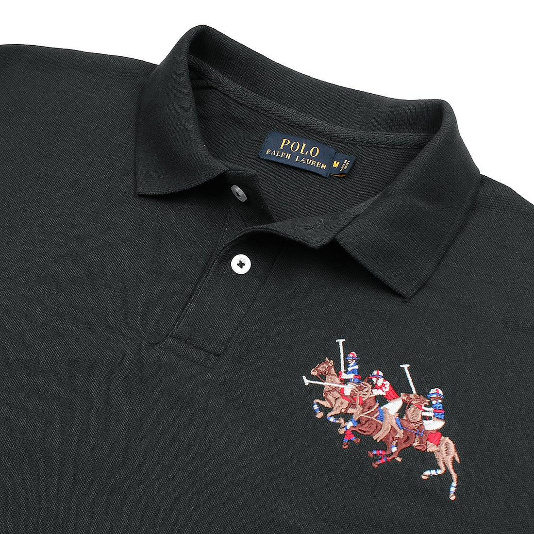 RL triple pony polo- black