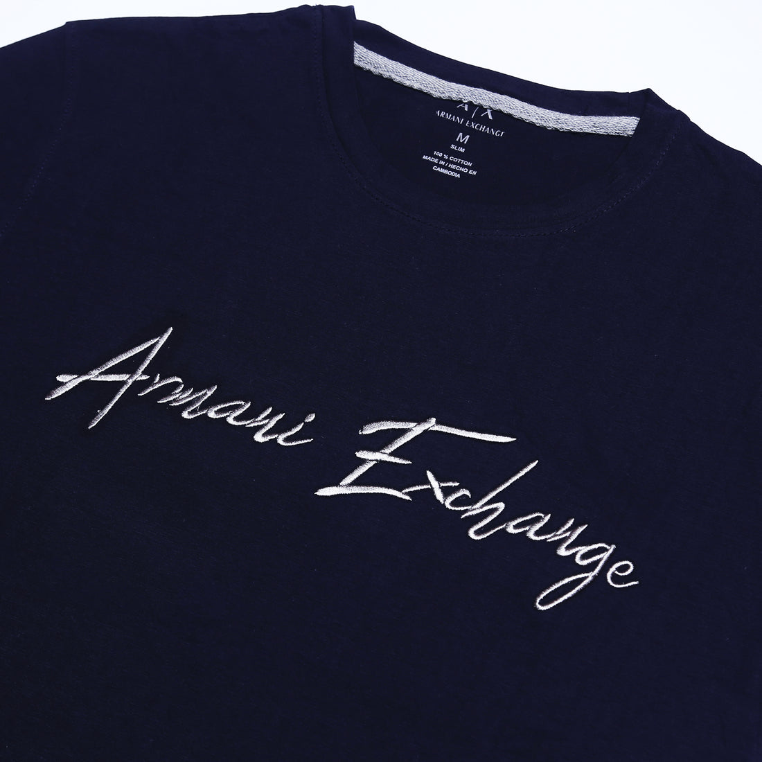 A.r.m.a.n.i emb T Shirt-navy blue