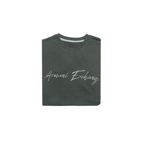 A.r.m.a.n.i emb T Shirt-olive green