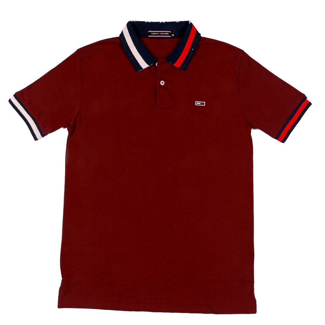 TJ polo maroon - brandahub