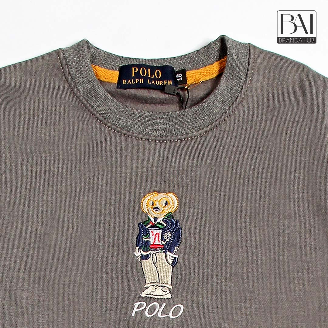 polo bear kids sweartshirt grey - brandahub