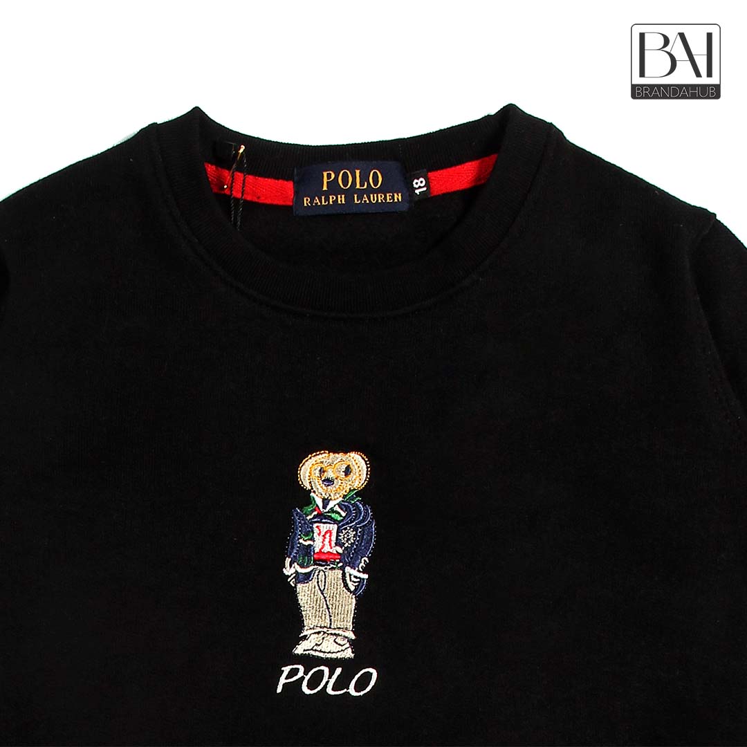 polo bear kids sweartshirt black - brandahub