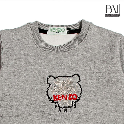 knz kids sweartshirt heather grey - brandahub