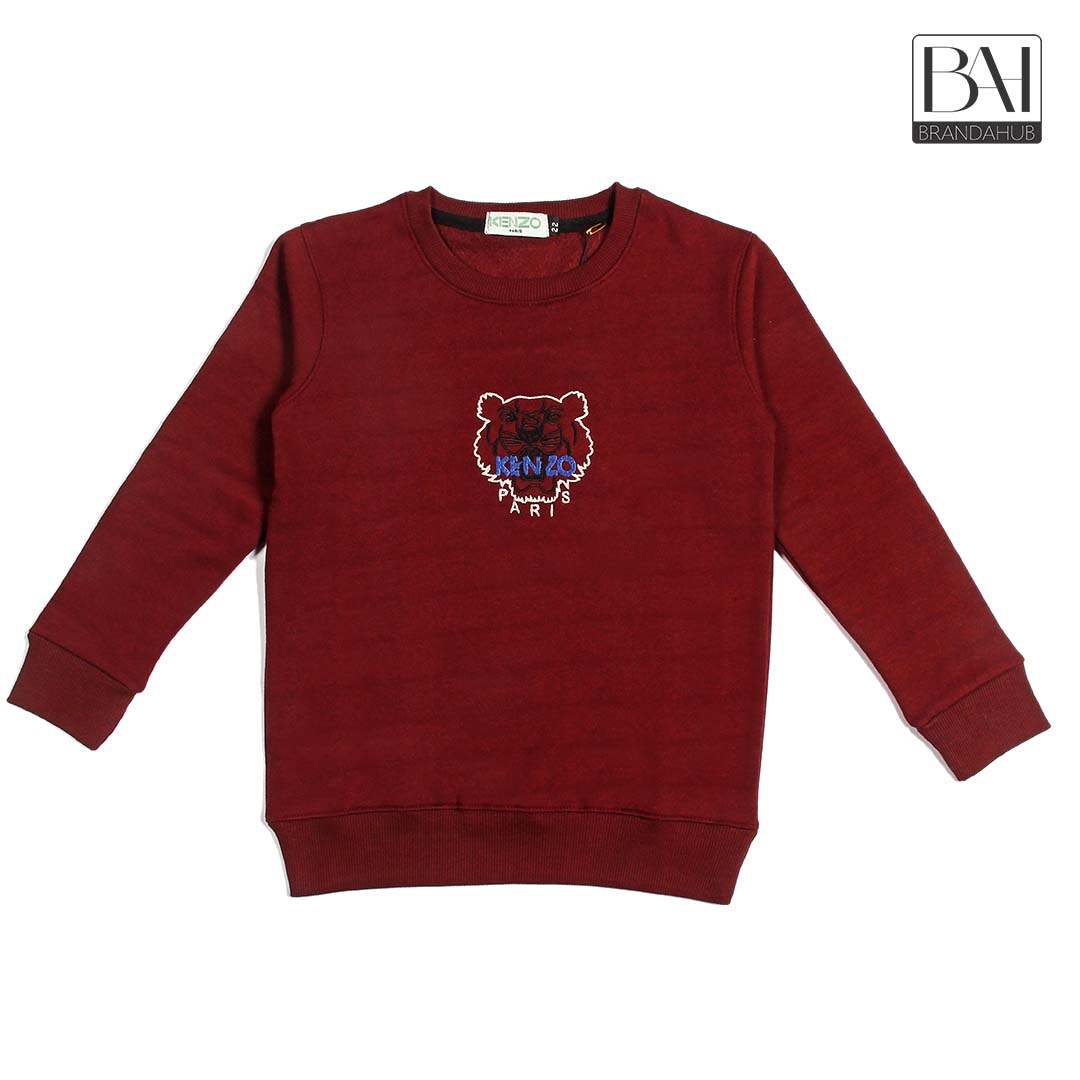 knz kids sweartshirt maroon - brandahub