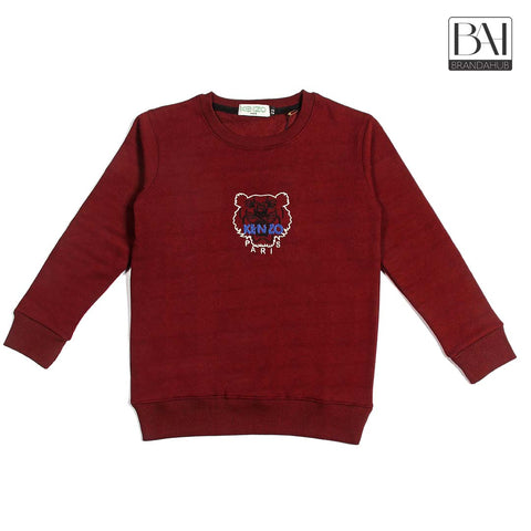 knz kids sweartshirt maroon - brandahub