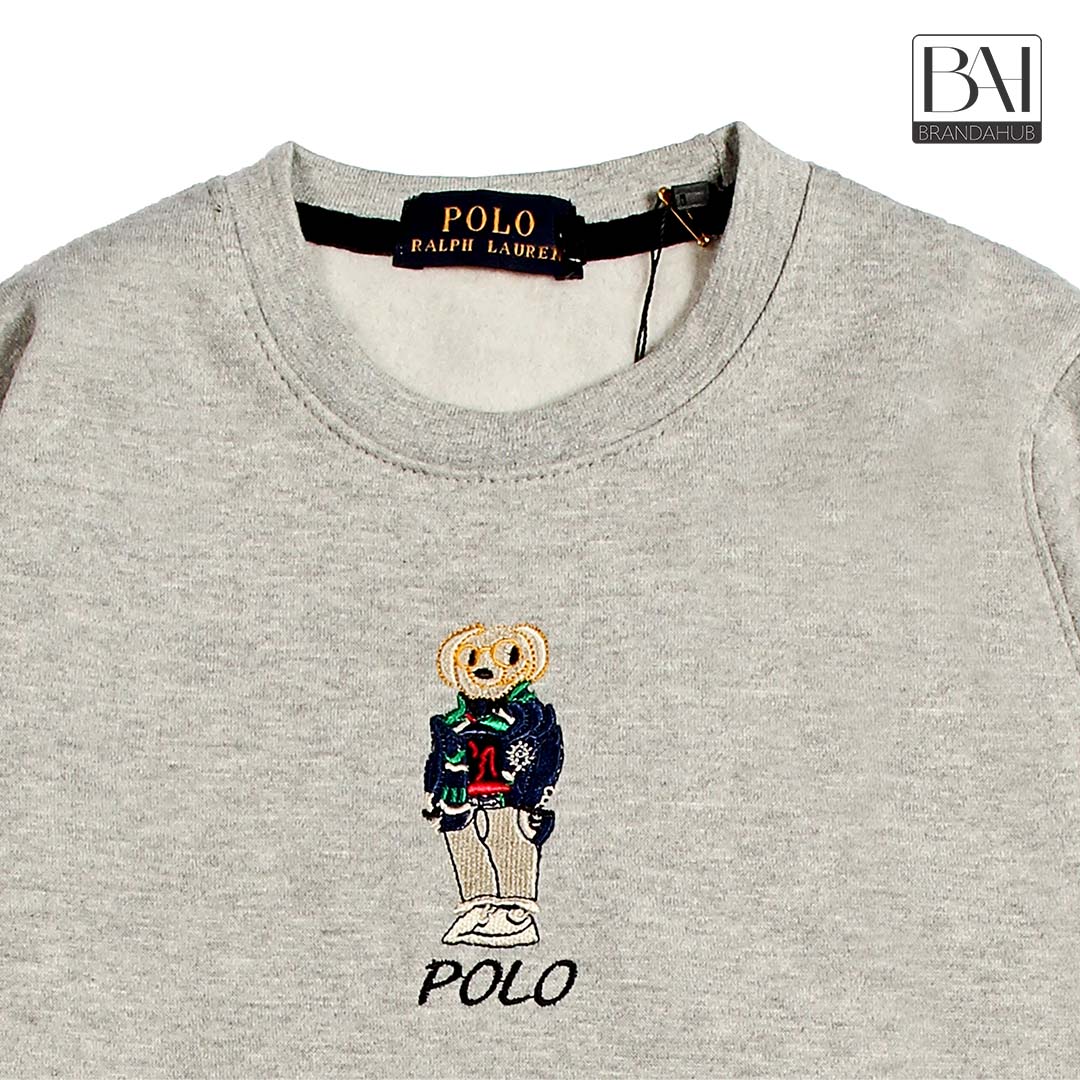 polo bear kids sweartshirt light grey - brandahub