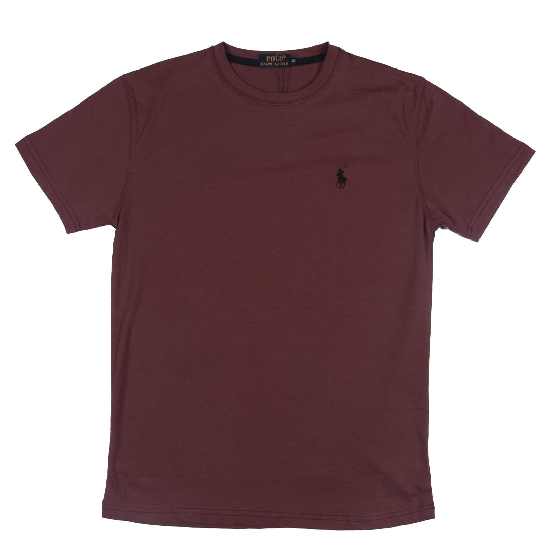 PRL  Premium Cotton T Shirt - DARK MAROON